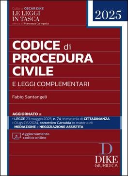 Libreria Il Flaminio Rimini Codice di Procedura Civile e Leggi Complementari Pocket 2025