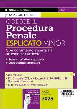 Libreria Il Flaminio Rimini Codice di Procedura Penale 2025 Esplicato Minor